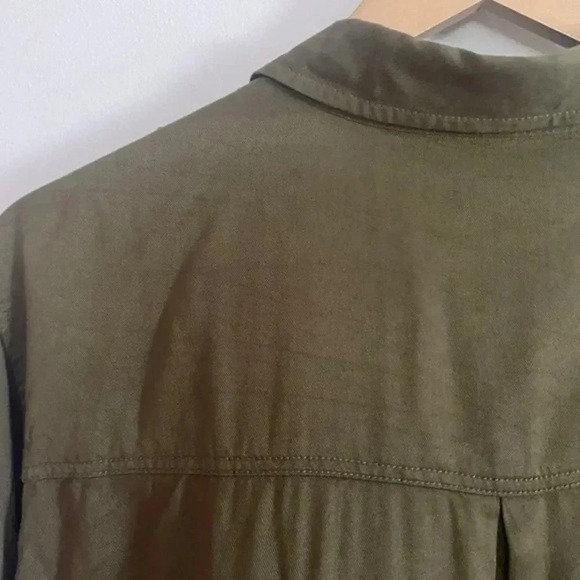 Life in Progress Military Green Button Down - Picture 6 of 9